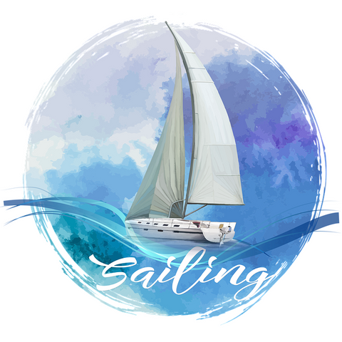 SAILING 30 x 4cm PREMIUM EDIBLE ICING ROUND CUP CAKE TOPPERS BOATS WATER D2