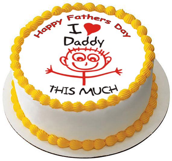 FATHERS DAY DAD DADDY 7.5 PREMIUM Edible ICING Cake Topper DECORATION D1