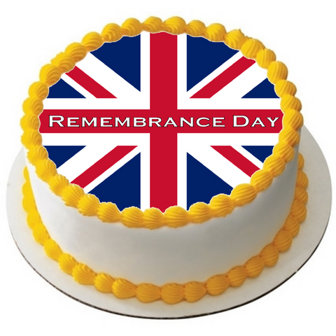 REMEMBRANCE DAY CAKE TOPPER 7.5" PREMIUM EDIBLE RICE PAPER GIFT LEST WE FORGET 4