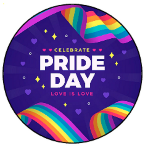 PRIDE 30 x 4cm PREMIUM EDIBLE ICING ROUND CUP CAKE TOPPERS LGBTQ D3