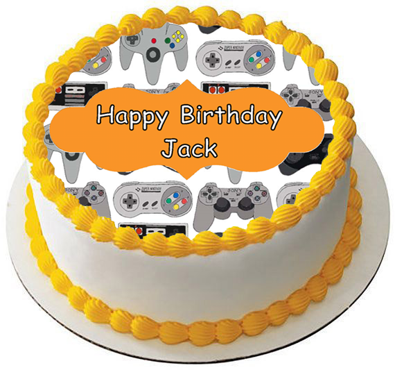 GAMER 7.5 PREMIUM Edible RICE CARD Cake Topper DECORATION Video Game D2