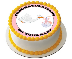 Edible Rice Topper NEW BABY SHOWER 7.5 PREMIUM Edible RICE Cake Topper CAN PERSONALISE ...