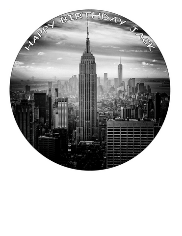 NEW YORK I LOVE NY 7.5 PREMIUM Edible RICE Cake Topper CAN PERSONALISE USA D1