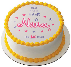 NANA NICEST EVER NAN 7.5 PREMIUM Edible ICING Cake Topper D1