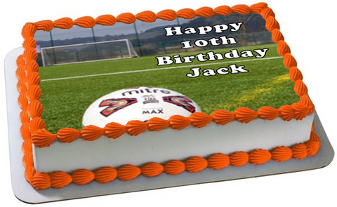 FOOTBALL PITCH A4 PREMIUM Edible ICING Cake Topper DECORATION D8