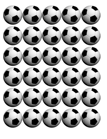 Football PREMIUM 30x 1.5" 4CM EDIBLE Rice WAFER Paper Cake Topper DECORATIONS D1