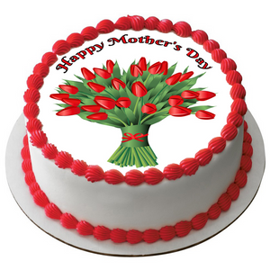 MOTHERS DAY 7.5" ROUND ICING EDIBLE PREMIUM CAKE TOPPER 19CM DIAMETRE MUM D8