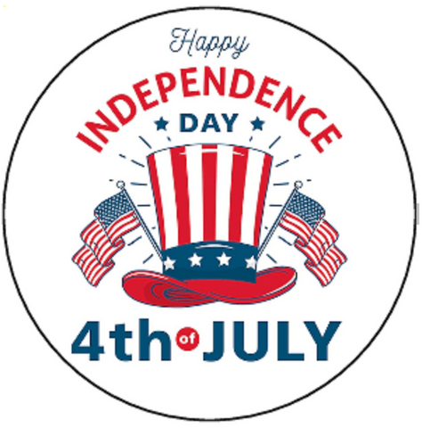 INDEPENDENCE DAY 20 x 5cm PREMIUM EDIBLE RICE PAPER ROUND CUP CAKE TOPPERS D6