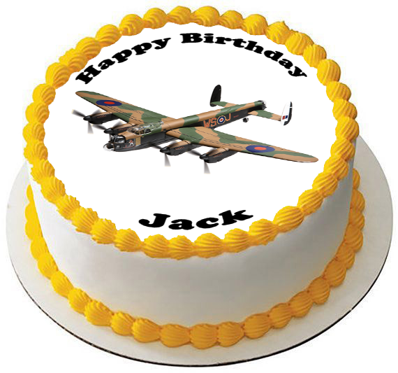 Edible Rice Topper LANCASTER BOMBER WW2 7.5 PREMIUM Edible RICE Cake Topper CAN BE ...