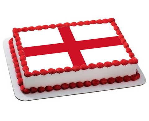 ENGLAND WORLD CUP 2018 ENGLISH FLAG A4 PREMIUM Edible RICE CARD Cake Topper D1