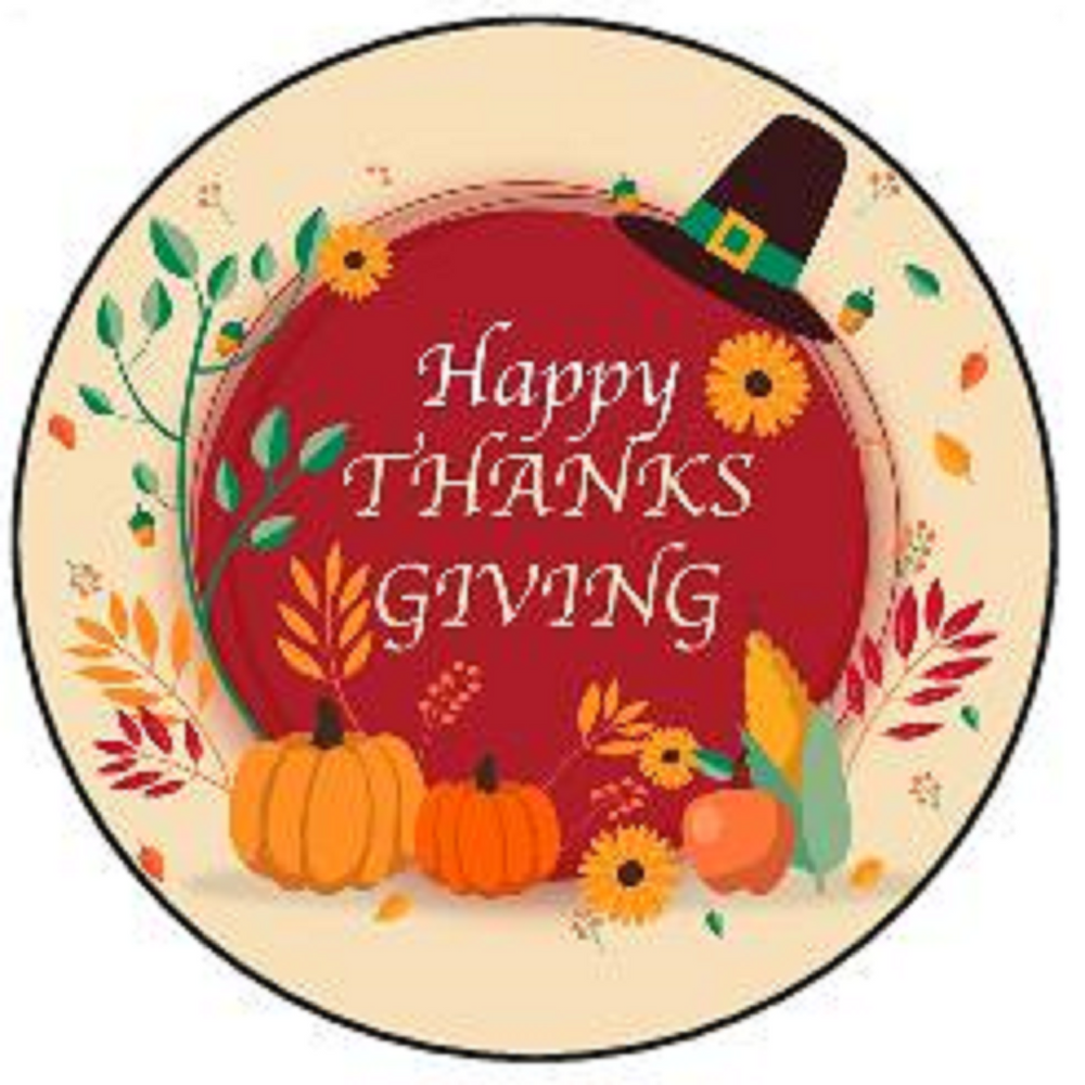 THANKSGIVING 30 x 4cm PREMIUM EDIBLE RICE PAPER ROUND CUP CAKE TOPPERS D3