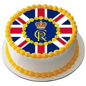 KING CHARLES III CORONATION 7.5" PREMIUM ICING CAKE TOPPER D3 HRH 3rd MONARCHY - KraftyDesigns