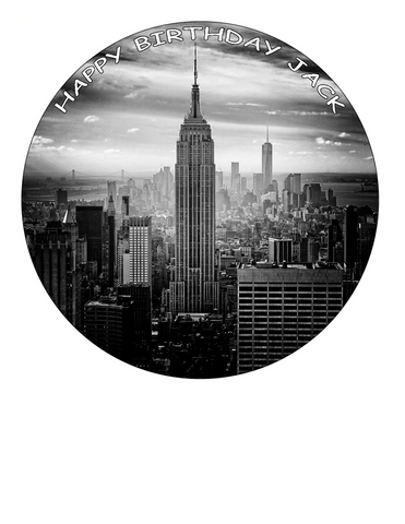 NEW YORK I LOVE NY 7.5 PREMIUM Edible ICING Cake Topper CAN PERSONALISE USA D1