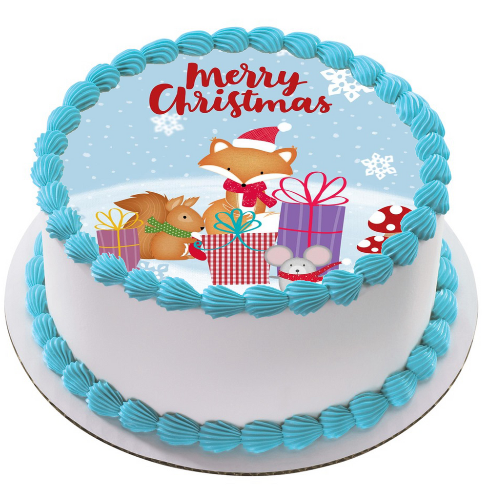 Edible Rice Topper Edible Christmas Rice Paper Cake Topper Decoration 7.5