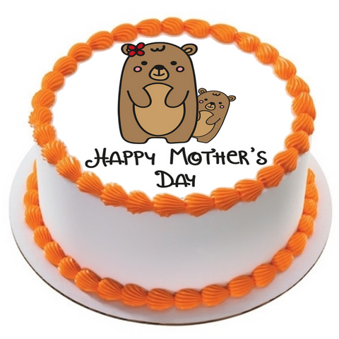 MOTHERS DAY 7.5" ROUND ICING EDIBLE PREMIUM CAKE TOPPER 19CM DIAMETRE MUM D6