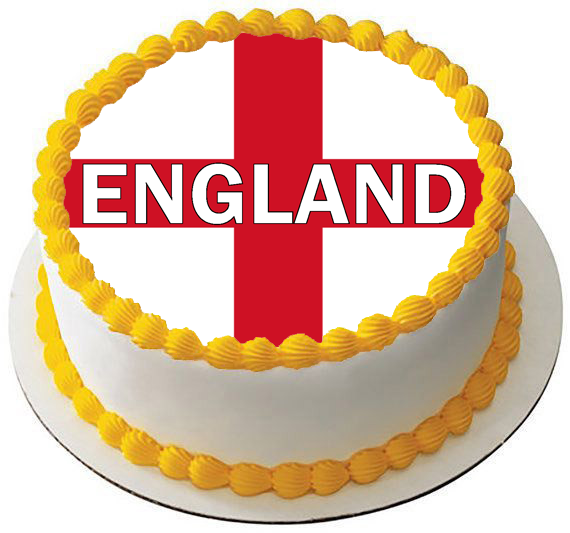 ENGLAND WORLD CUP 2018 ENGLISH FLAG 7.5 PREMIUM EDIBLE RICE CARD CAKE TOPPER D3