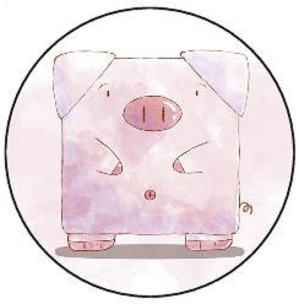 PIG 30 x 4cm PREMIUM EDIBLE ICING ROUND CUP CAKE TOPPERS PINK FARM ANIMAL D4