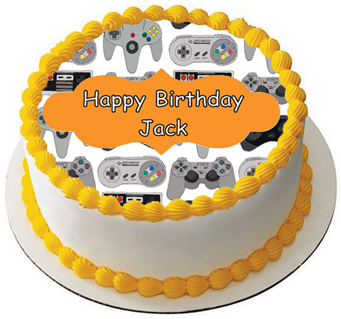 GAMER 7.5" PREMIUM Edible ICING Cake Topper DECORATION VIDEO GAMING D2