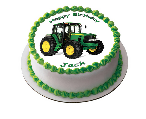 FARM TRACTOR 7.5" PREMIUM Edible RICE Cake Topper DECORATION FARMER D1