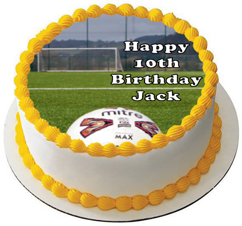 FOOTBALL PITCH BALL 7.5 PREMIUM Edible ICING Cake Topper DECORATION D8