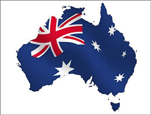 AUSTRALIAN FLAG PREMIUM A4 ICING CAKE TOPPER AUZZIE AUSTRALIA D1