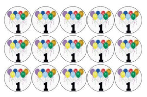 15x 1st BIRTHDAY PREMIUM EDIBLE DECOR WAFER PAPER FAIRY CUPCAKE CAKE TOPPERS D11