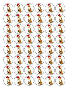 48 x PREMIUM CHRISTMAS FOX EMOJI EDIBLE FAIRY CUP CAKE TOPPERS D31