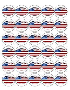 30x American Football Premium ICING Cup Cake Toppers round fairy D2