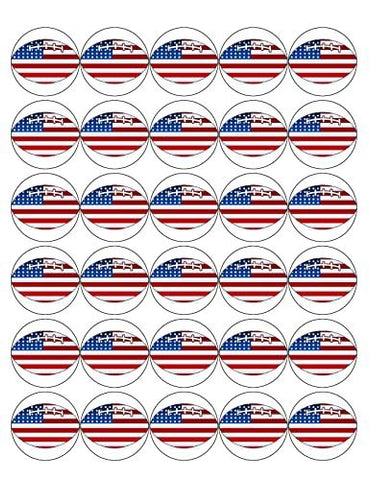 30x American Football Premium ICING Cup Cake Toppers round fairy D2