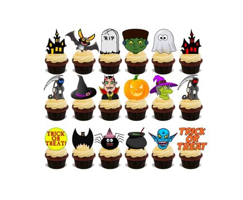 Halloween Edible Silhouette Cupcake Topper cake Decorations (Pack of 36) D20