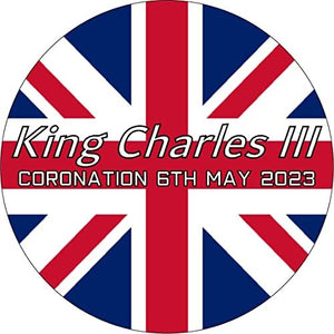 King Charles III Coronation Edible Icing 7.5" Round Cake Topper Decoration D5