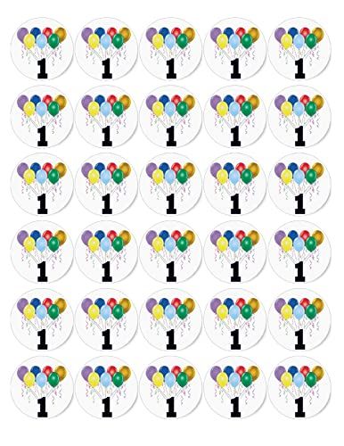 60x 1st BIRTHDAY Premium Edible Stand Up Rice Wafer Cup Cake Toppers Fairy D11