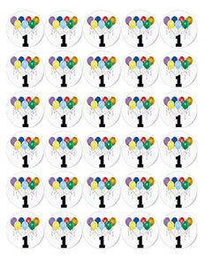 60x 1st BIRTHDAY Premium Edible Stand Up Rice Wafer Cup Cake Toppers Fairy D11