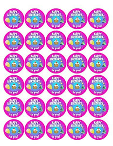 30 HAPPY BIRTHDAY PREMIUM 40mm EDIBLE WAFER PAPER FAIRY CUP CAKE CAKE TOPPERS D2