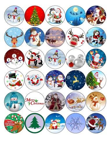 120 x MIXED PREMIUM CHRISTMAS EDIBLE FAIRY CUP CAKE TOPPERS XMAS D3