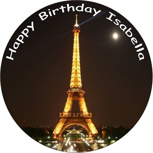 PARIS EIFFEL TOWER 7.5 PREMIUM Edible ICING Cake Topper FRANCE FRENCH LOVE D1