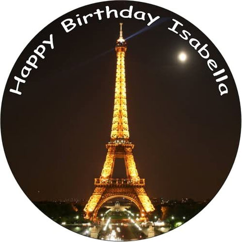 PARIS EIFFEL TOWER 7.5 PREMIUM Edible ICING Cake Topper FRANCE FRENCH LOVE D1